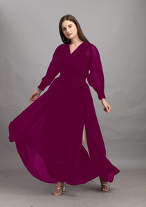 femvy flareda-line gown