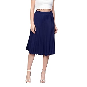 Femvy Pure Crepe Pleated Skirt