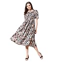 Femvy Women39s Polyester Fit and Flare Knee-Length