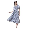 Femvy Women39s Polyester Fit and Flare Knee-Length