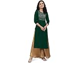 Femvy Women39s Rayon Solid Regular Kurti