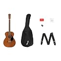 Fender CC-60S All-Mahogany Concert V2 Pack Acoustic Guitar, with 2-Year Warranty, Natural, with Gig Bag and Accessories