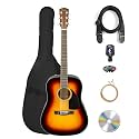 Fender Classic Design Dreadnought Acoustic Guitar - Sunburst Bundle with Gig Bag, Tuner, Strings, Strap, Picks, and Austin Bazaar Instructional DVD