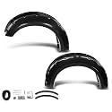 Fender Flares Front and Rear Side Compatible with Ford F250 F350 Super Duty 2017 2018 2019 2020, Not Fit Dually Models Pocket Rivet Smooth Black