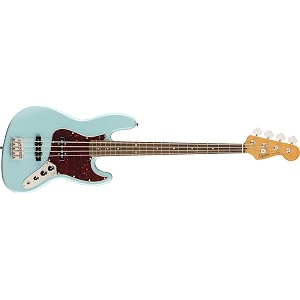 squier classic vibe 3960s jazz bass laurel fingerboard lake placid blue finish 4-string electric bass guitar model 0374530504