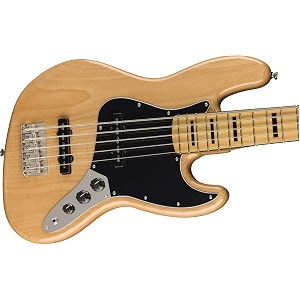 squier classic vibe 3970s jazz bass v 5-string electric bass guitar maple fingerboard natural finish model 0374550521