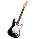 Fender Squier Debut Series Stratocaster Electric Guitar, Beginner Guitar, with 2-Year Warranty, Includes Free Lessons, Black with Matte Finish, Full, 0379600506