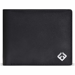 fendo kibisis genuine vegan leather wallet for men  durable and lightweight wallets for men  slim wallet for easy use  6 credit card slots  2 currency compartments  black