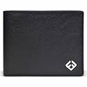 Fendo Kibisis Genuine Vegan Leather Wallet for Men | Durable and Lightweight Wallets for Men | Slim Wallet for Easy Use | 6 Credit Card Slots | 2 Currency Compartments | Black