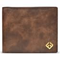 Fendo Kibisis Genuine Vegan Leather Wallet for Men | Durable and Lightweight Wallets for Men | Slim Wallet for Easy Use | 6 Credit Card Slots | 2 Currency Compartments | Black