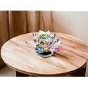 SAUDEEP INDIA Feng Shui Crystal Lotus Flower Vastu Item | Transparent Glass Kamal Flower for Positive Energy Home Decor (Export Quality)