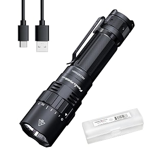 fenix pd40r v30 tactical flashlight 3000 lumen usb-c rechargeable long throw police duty light with lumentac organizer