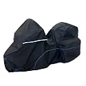 FENRIR 111" Trike Motorcycle Cover Waterproof Outdoor Storage Exhaust Pipe Anti-Scalding Antenna Hole Compatible with Harley Davidson Freewheeler TRI Glide Ultra Road Glide3 Trike Goldwing Roadmaster