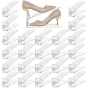 FENRUNXU Shoe Slots Organizer for Closet,30 Pack Shoe Stacker Shoes Rack Organizer for Closet Space Saver Storage Shoe Holder Organization(Transparent)