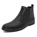 FENTACIA Faux Leather Formal Chelsea Boots for