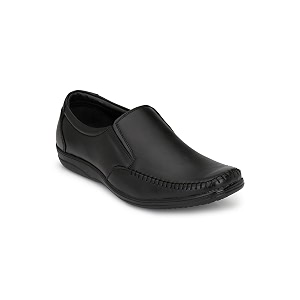 FENTACIA Genuine Leather Laceless Formal Shoes for