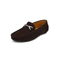 FENTACIA Men Brown Suede Leather Buckled Loafers Shoes for Men - 7 UK