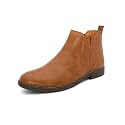FENTACIA Faux Leather Formal Chelsea Boots for