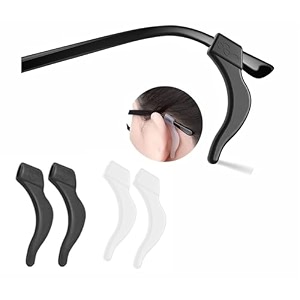 feora ear grips supporter for spectacles hook temple tips retainer spectacle holder eye glasses spec supporter hooks anti slipping anti-fall eye glass holder for eyewear specs holder strap - pairs