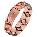 Feraco Pure Copper Magnetic Bracelet for Men,3X Strength Magnets Jewelry