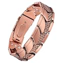 Feraco Pure Copper Magnetic Bracelet for Men,3X Strength Magnets Jewelry
