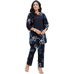 feranoid Elegant V-Neck 3 4 Sleeve Kurta