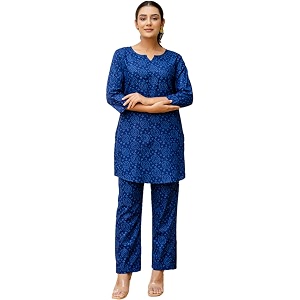 feranoid Elegant V-Neck 3 4 Sleeve Kurta