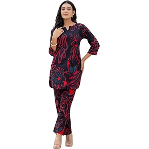 feranoid Elegant V-Neck 3 4 Sleeve Kurta
