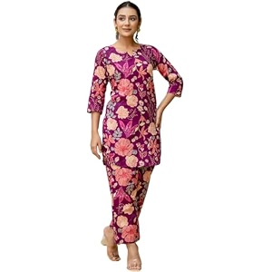 feranoid Elegant V-Neck 3 4 Sleeve Kurta