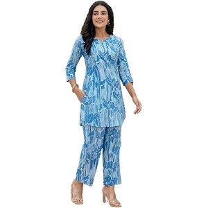 feranoid Elegant V-Neck 3 4 Sleeve Kurta