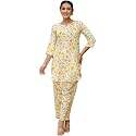 feranoid Elegant V-Neck 34 Sleeve Kurta amp