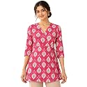 feranoid Floral Print Angrakha 3 Sleeves Flared