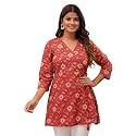 feranoid Floral Print Angrakha 3 Sleeves Flared