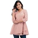 feranoid Floral Print Angrakha 3 Sleeves Flared