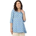 feranoid Floral Print Angrakha 3 Sleeves Flared