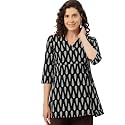 feranoid Floral Print Angrakha 3 Sleeves Flared