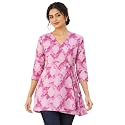 feranoid Floral Print Angrakha 3 Sleeves Flared