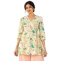 feranoid Floral Print Angrakha 3 Sleeves Flared