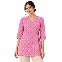 feranoid Floral Print Angrakha 3 Sleeves Flared