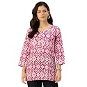 feranoid Printed Top with Round Neck amp