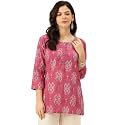 feranoid Printed Top with Round Neck amp