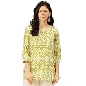 feranoid Printed Top with Round Neck amp