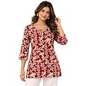 feranoid Printed Top with Round Neck amp