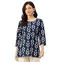 feranoid Printed Top with Round Neck amp