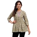 feranoid Women39s Cotton Floral Printed Short Kurti