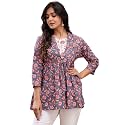 feranoid Women39s Cotton Floral Printed Short Kurti