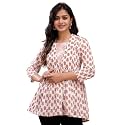 feranoid Women39s Cotton Floral Printed Short Kurti