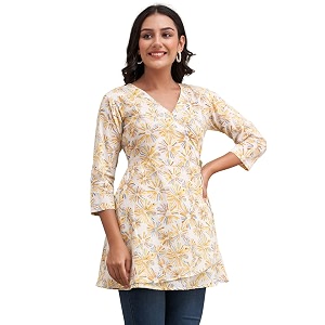 feranoid Women Cotton Angrakha Kurti