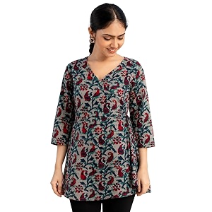 feranoid Women Cotton Angrakha Kurti
