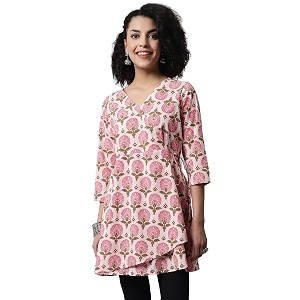 feranoid Women Cotton Angrakha Kurti